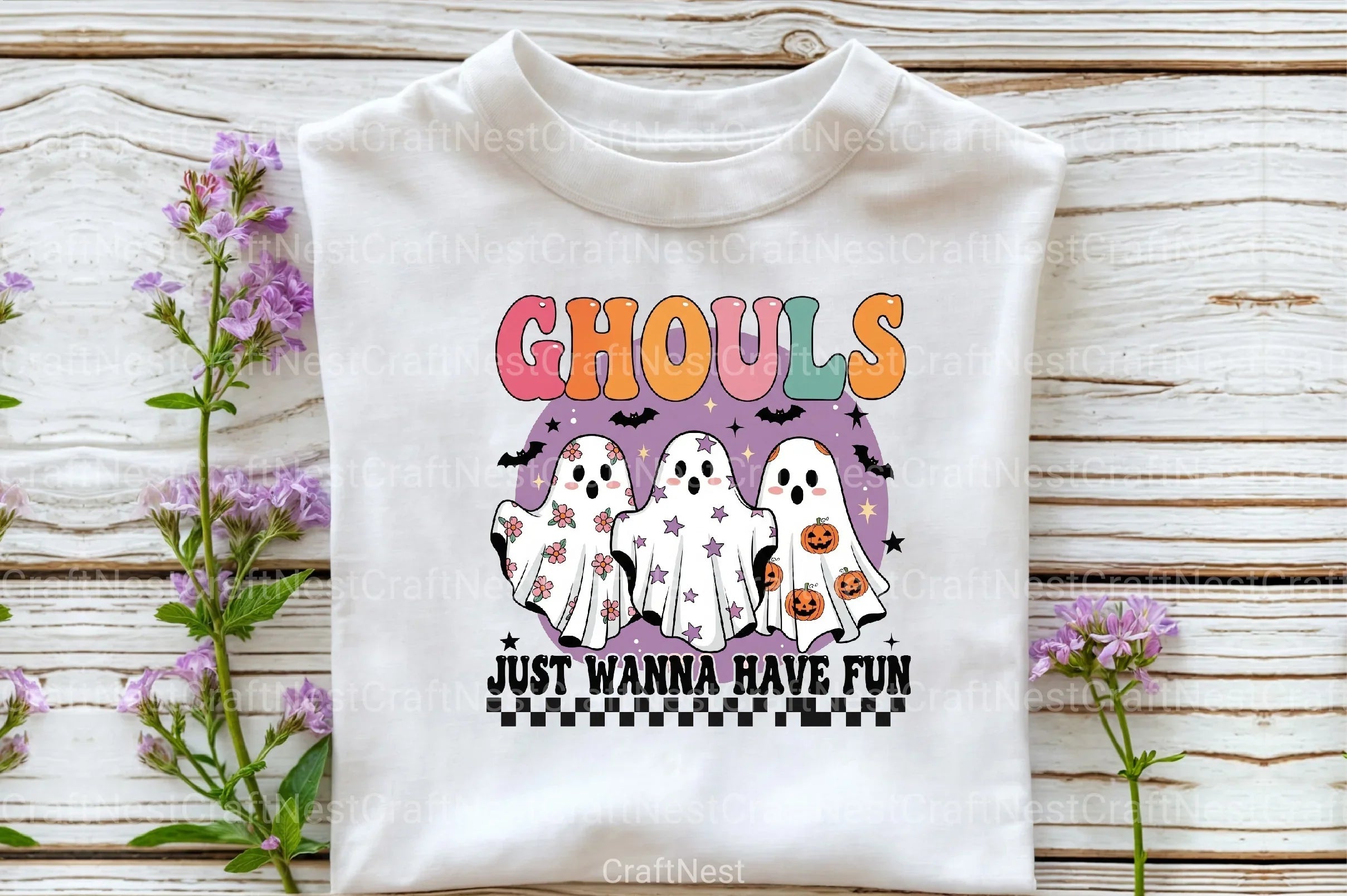 Retro Halloween Ghouls Clipart Bundle - CraftNest - Digital Crafting and Art