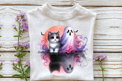 Halloween Cat & Smoky Ghost Clipart Bundle 2 - CraftNest - Digital Crafting and Art