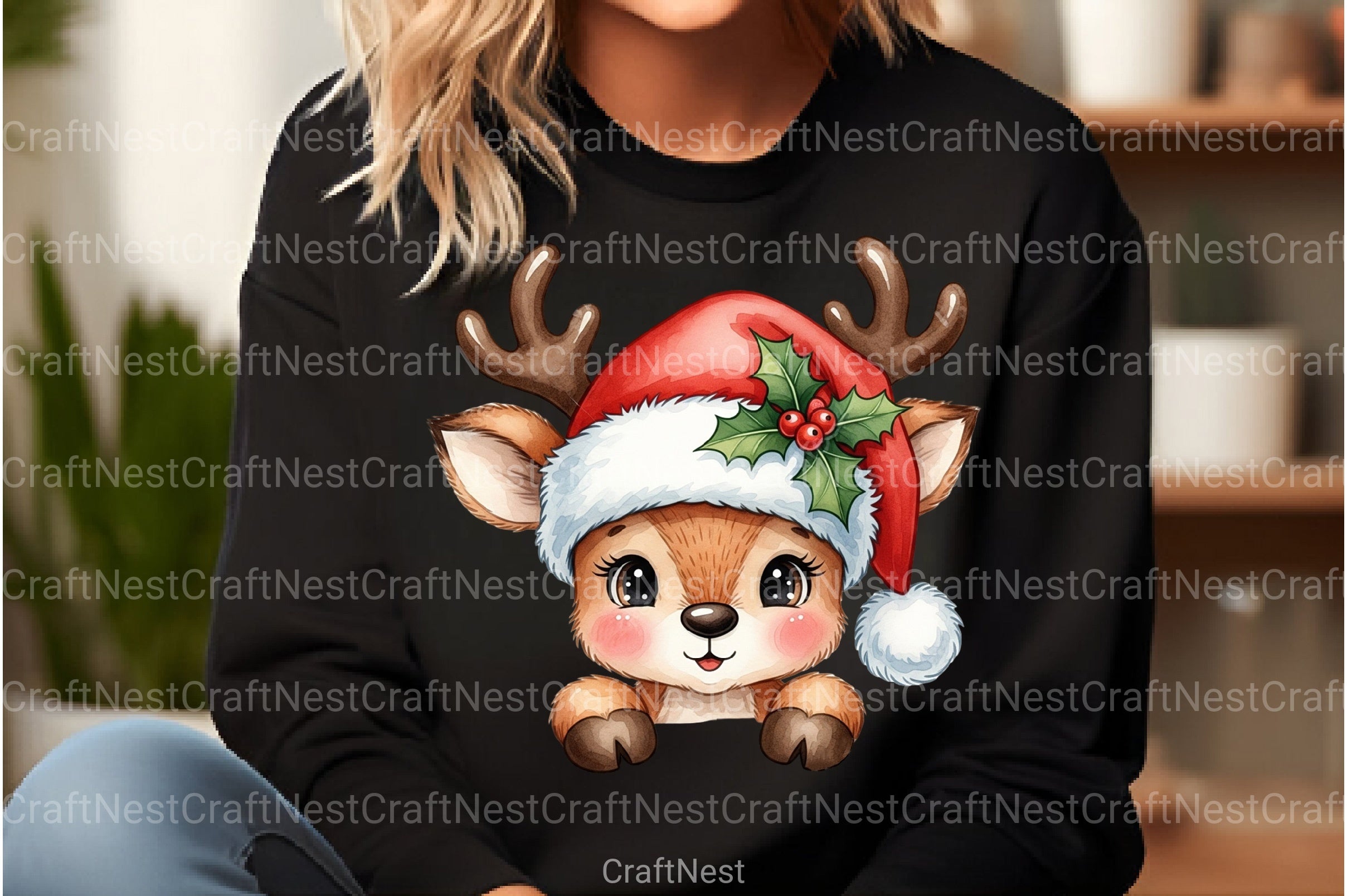 Christmas Reindeer Clipart Bundle 1 - CraftNest - Digital Crafting and Art