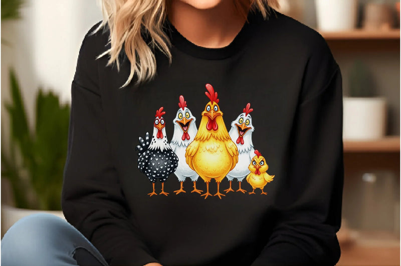 Funny Chickens Clipart Bundle - CraftNest - Digital Crafting and Art