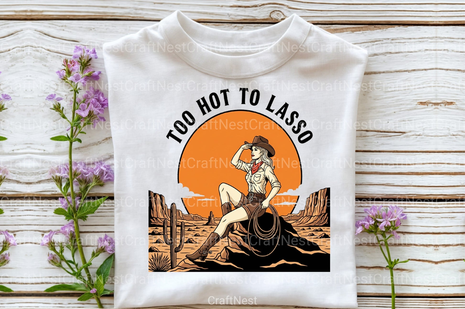 Retro Cowgirl Clipart Bundle: Too Hot to Lasso - CraftNest - Digital Crafting and Art