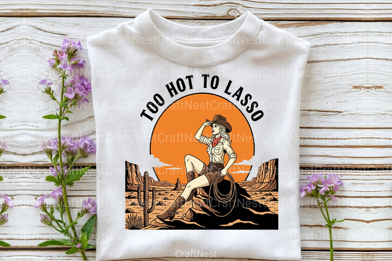 Retro Cowgirl Clipart Bundle: Too Hot to Lasso - CraftNest - Digital Crafting and Art