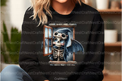 Funny Skeleton Peeking Clipart Bundle 4 - CraftNest - Digital Crafting and Art