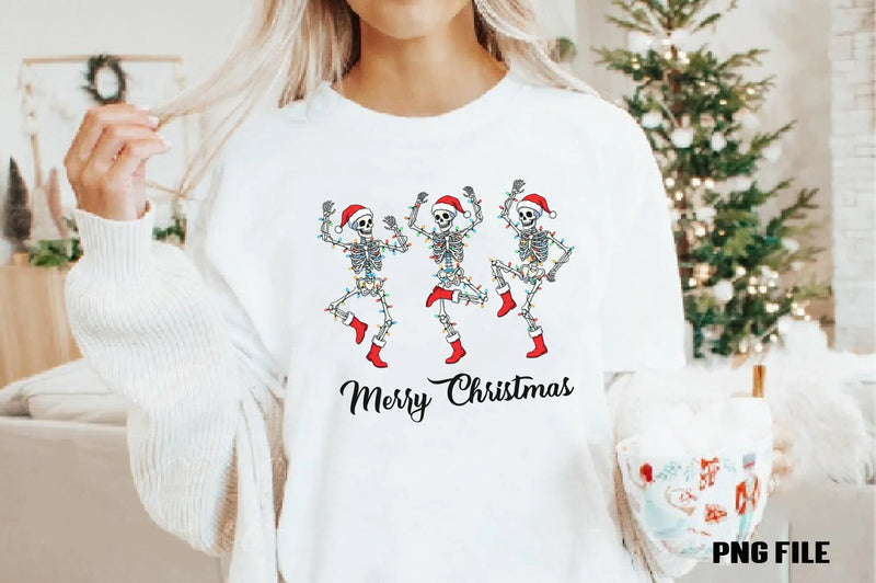 Merry Christmas Dancing Skeletons Clipart Bundle - CraftNest - Digital Crafting and Art