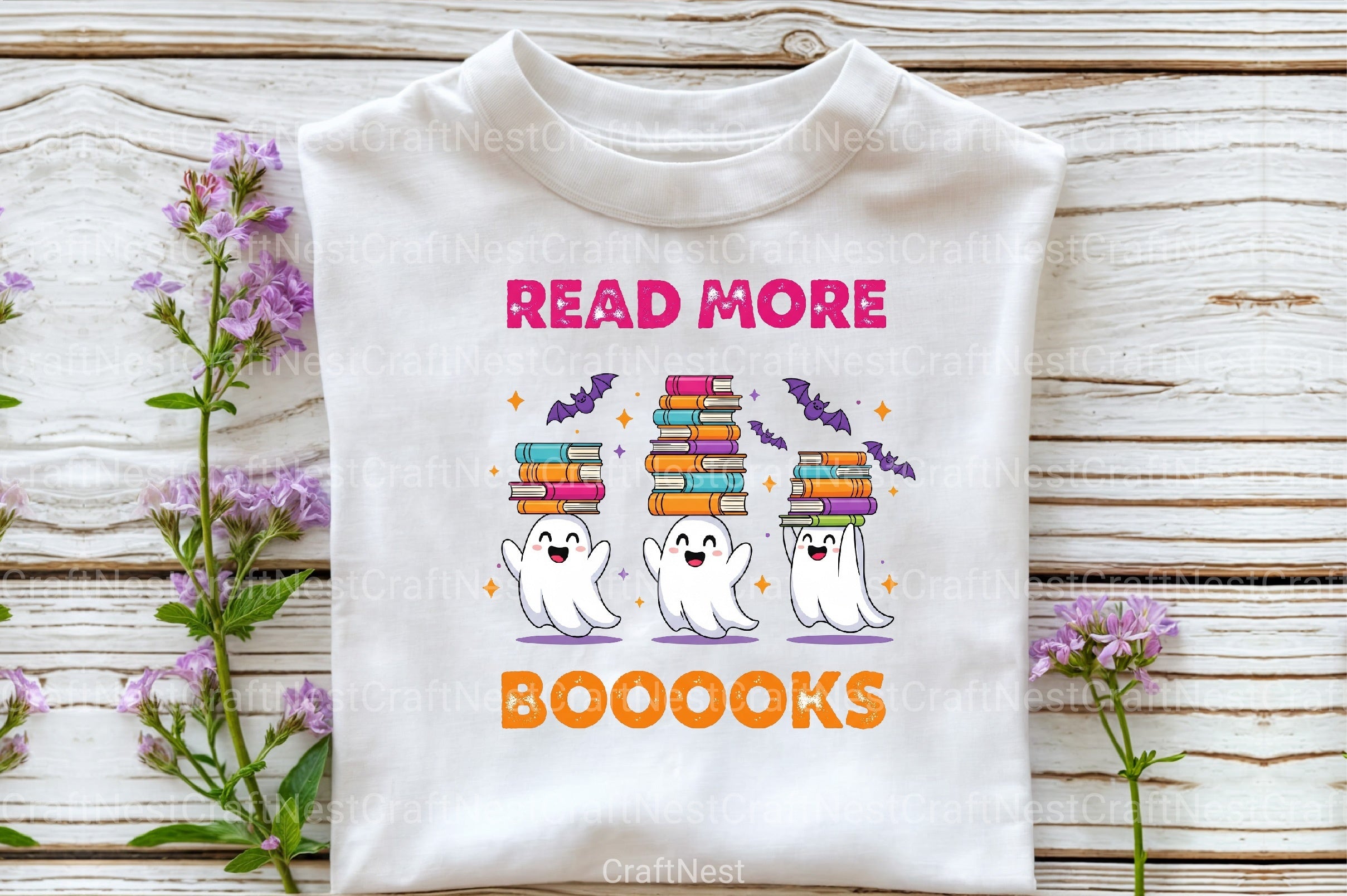Read More Books Funny Halloween Clipart Bundle - CraftNest - Digital Crafting and Art