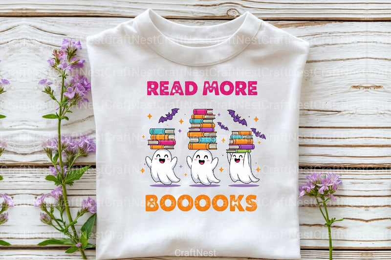 Read More Books Funny Halloween Clipart Bundle - CraftNest - Digital Crafting and Art