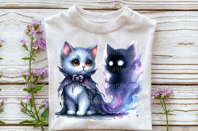Halloween Cat & Smoky Ghost Clipart Bundle - CraftNest - Digital Crafting and Art