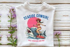 Seaside Cowgirl Retro Summer Clipart Bundle - CraftNest - Digital Crafting and Art