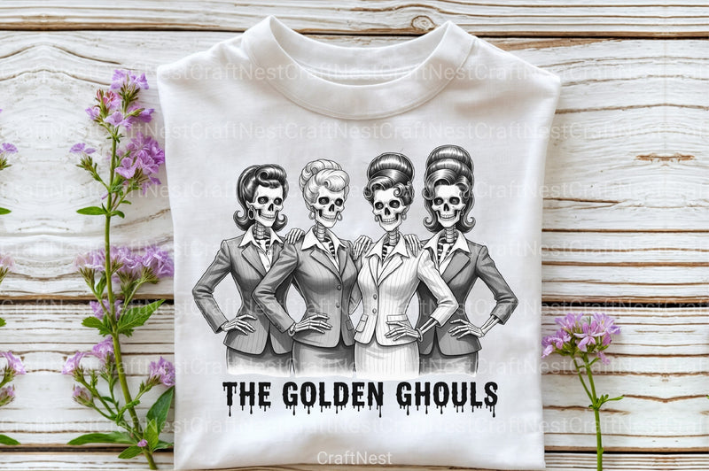 Golden Ghouls Girls Halloween Clipart Bundle - CraftNest - Digital Crafting and Art