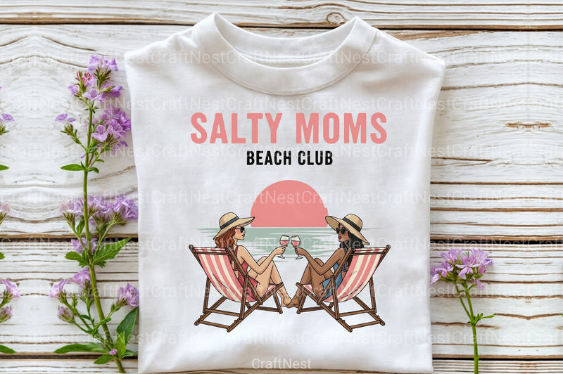 Salty Moms Beach Club Clipart Bundle - CraftNest - Digital Crafting and Art