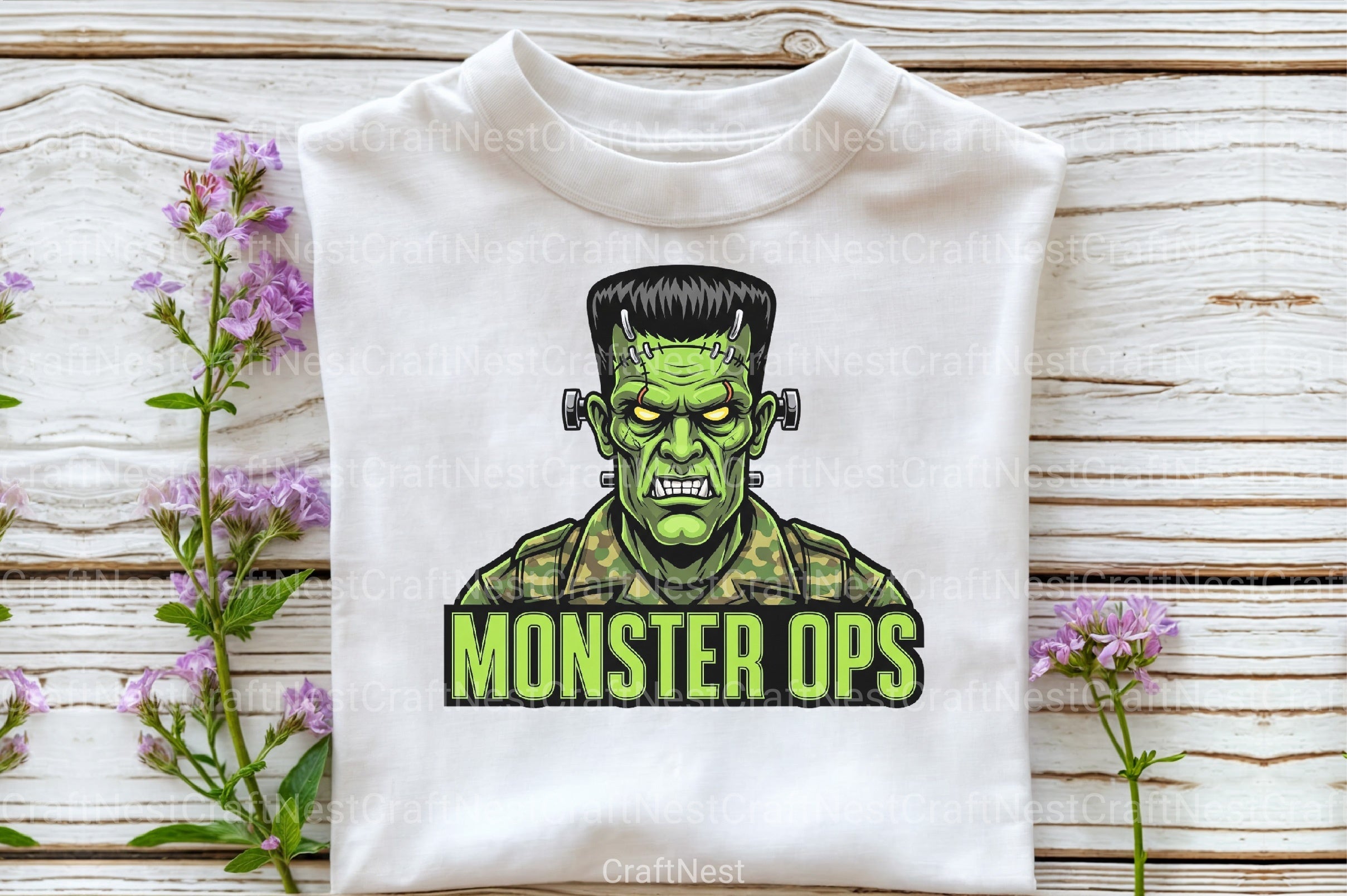 Camo Monster Halloween Clipart Bundle - CraftNest - Digital Crafting and Art