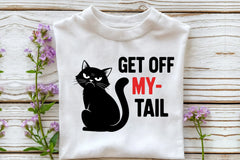 Get Off My Tail Cat Design Clipart Bundle - CraftNest - Digital Crafting and Art