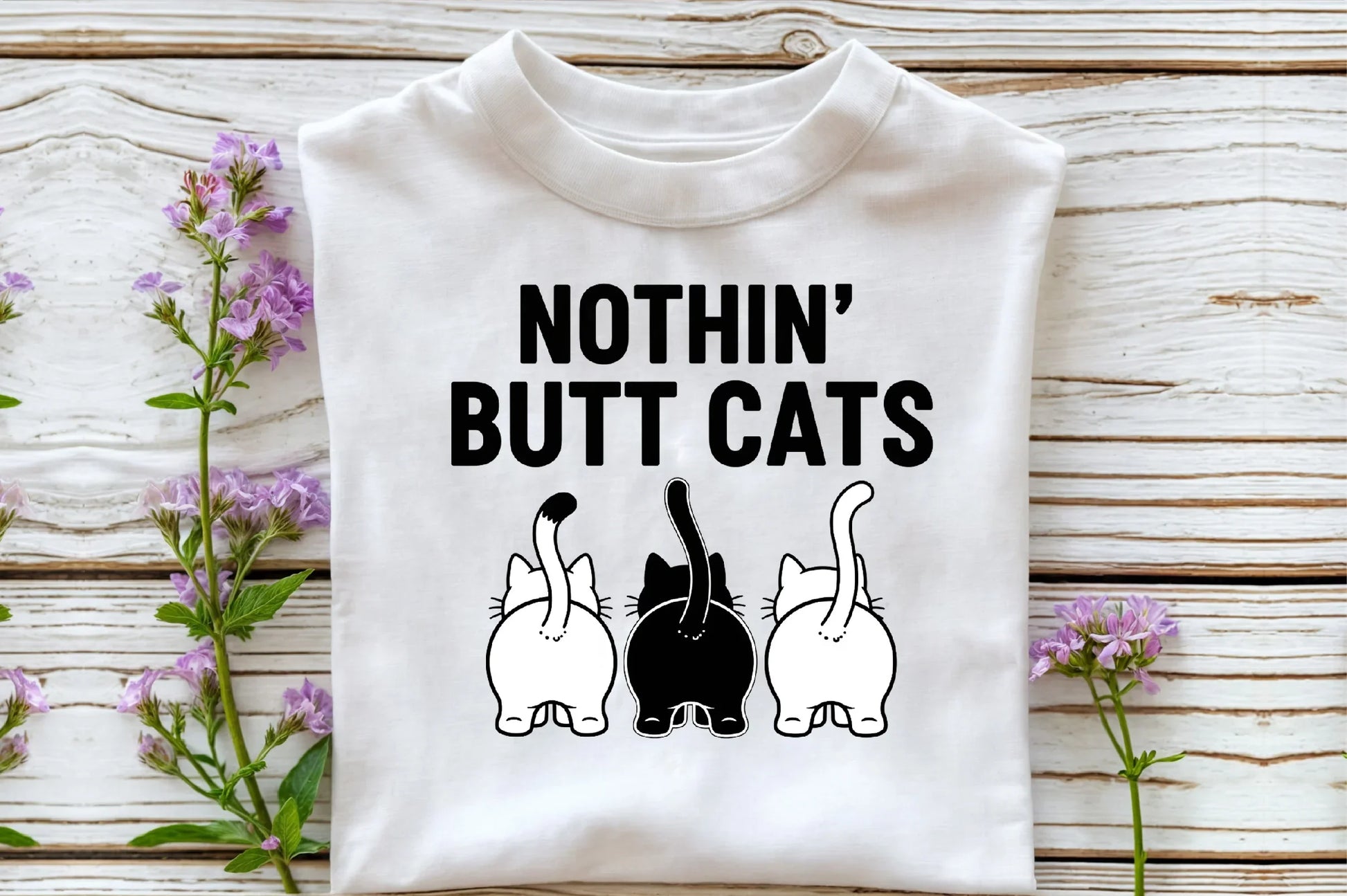 Nothin' Butt Cats T-Shirt Design Bundle - CraftNest - Digital Crafting and Art