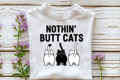 Nothin' Butt Cats T-Shirt Design Bundle - CraftNest - Digital Crafting and Art
