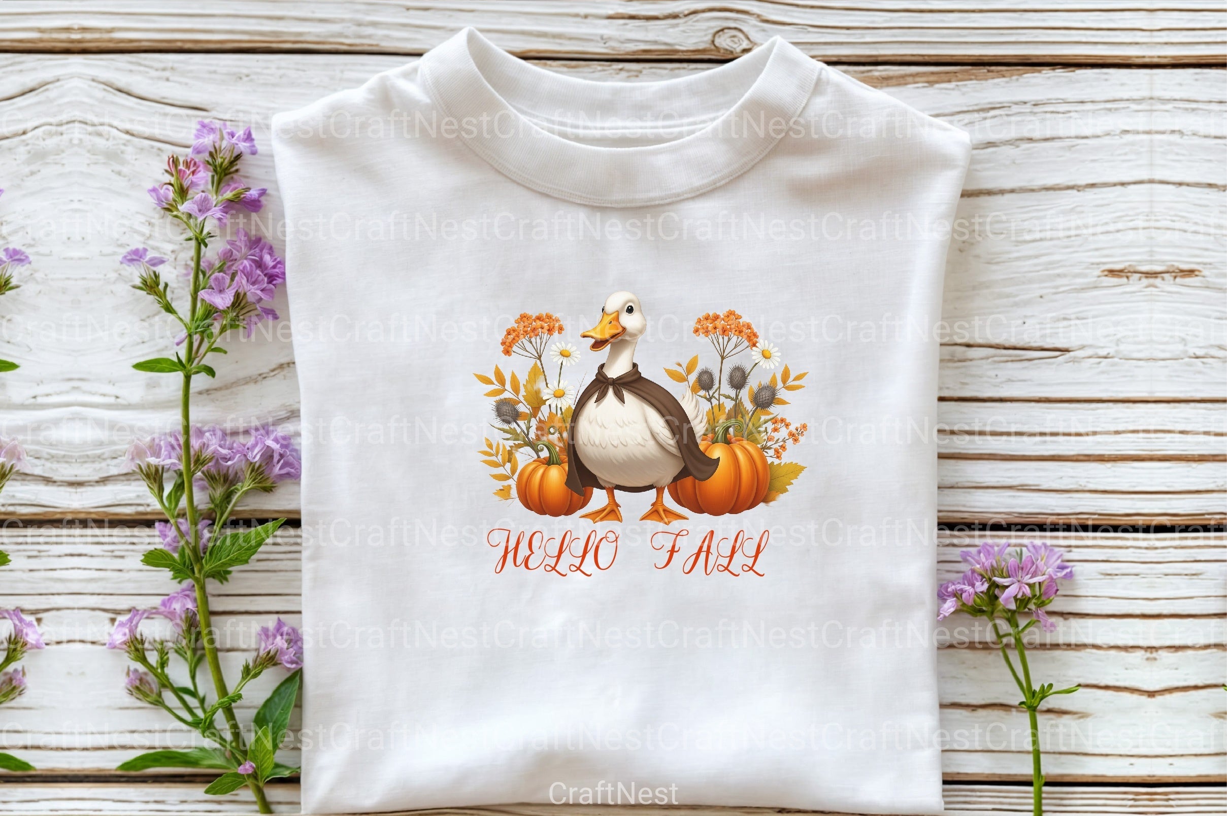 Hello Fall Goose Clipart Bundle - CraftNest - Digital Crafting and Art