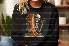 Funny Skeleton Peeking Clipart Bundle 11 - CraftNest - Digital Crafting and Art