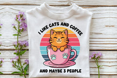 Funny Cats and Coffee Clipart Bundle - CraftNest - Digital Crafting and Art