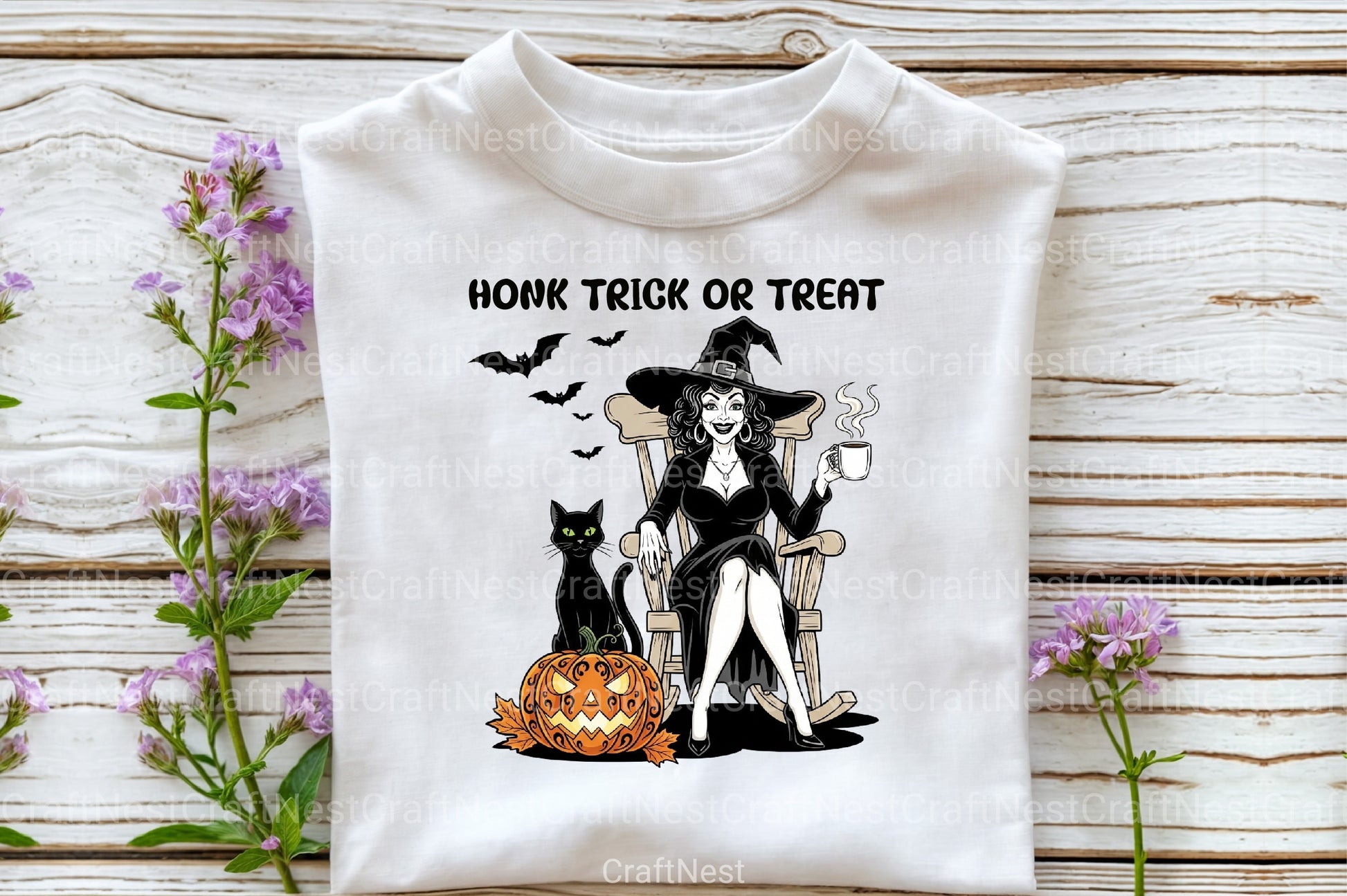 Vintage Halloween Witch & Cat Clipart Bundle - CraftNest - Digital Crafting and Art