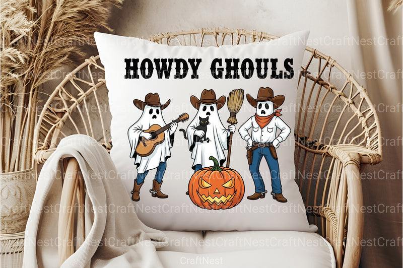 Howdy Ghouls: Ghost Halloween Clipart Bundle - CraftNest - Digital Crafting and Art