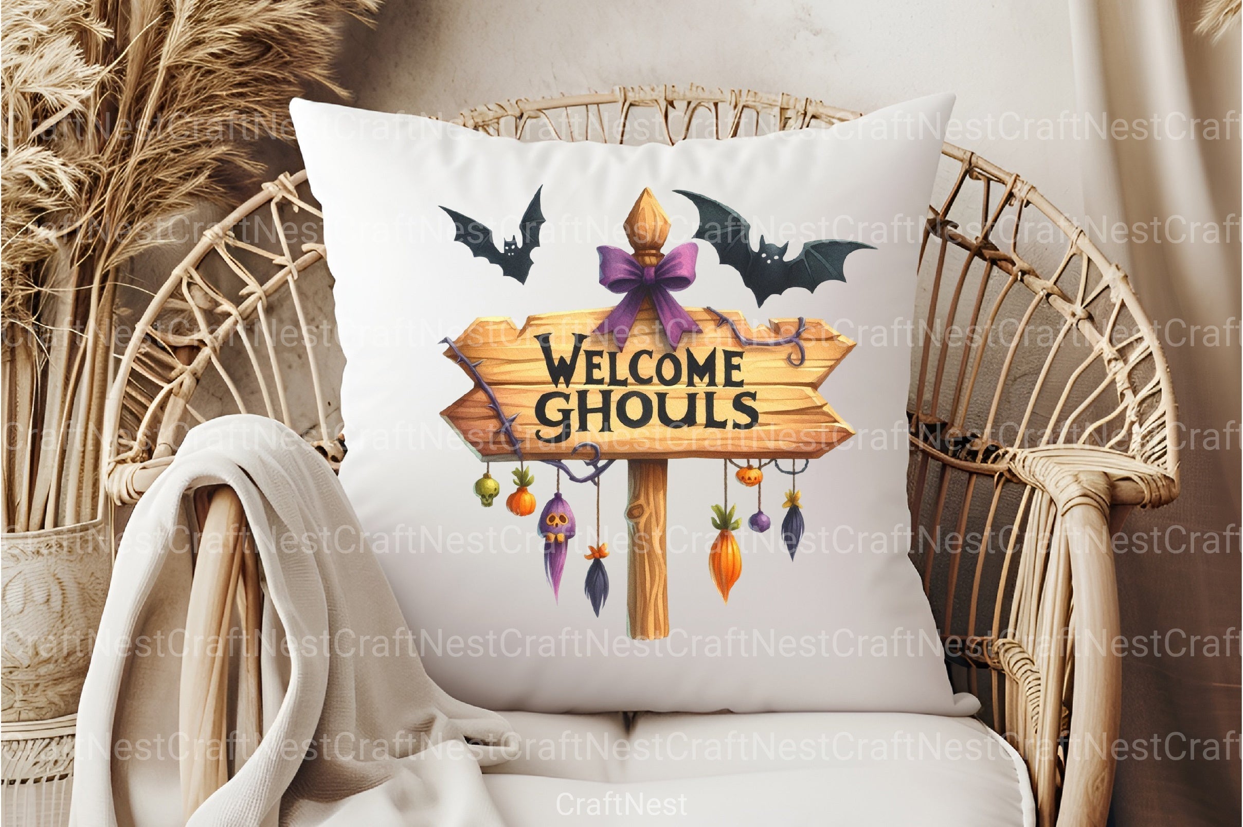 Welcome Ghouls Clipart Bundle - CraftNest - Digital Crafting and Art