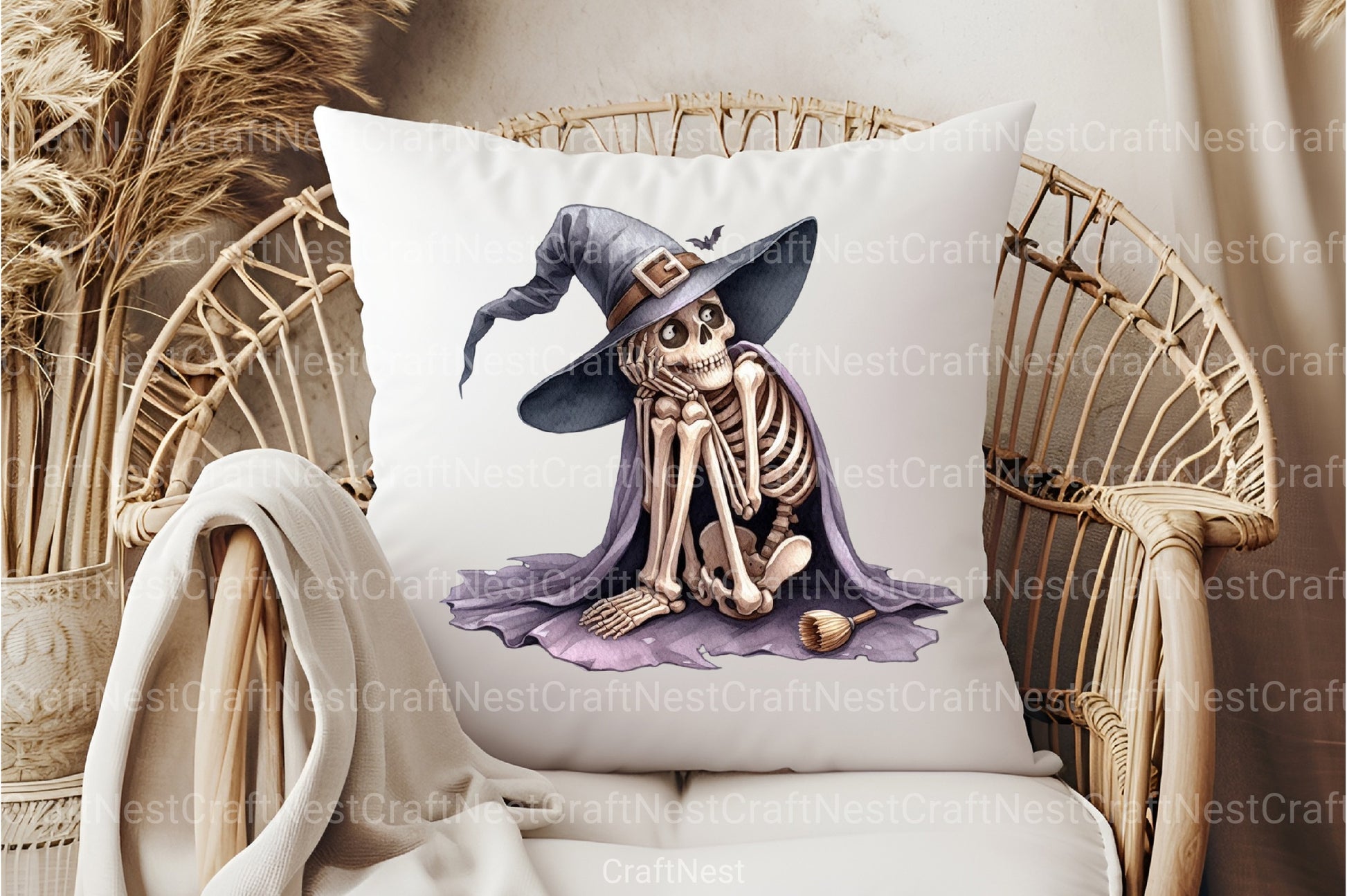 Funny Skeleton Peeking Clipart Bundle 9 - CraftNest - Digital Crafting and Art