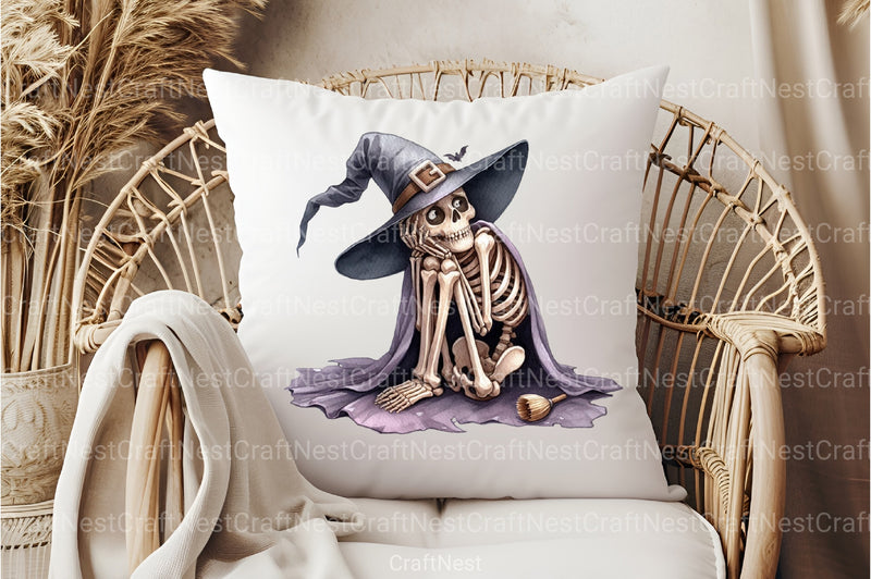 Funny Skeleton Peeking Clipart Bundle 9 - CraftNest - Digital Crafting and Art