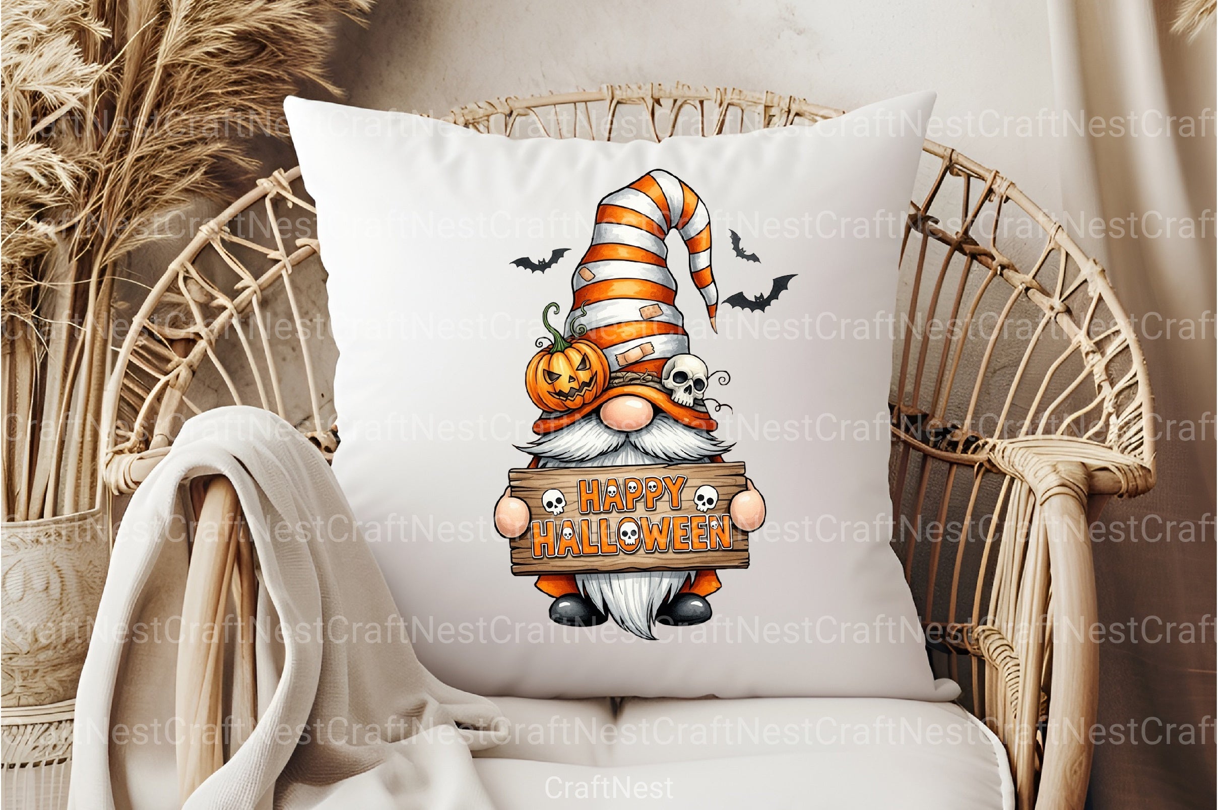Happy Halloween Gnome Clipart Bundle - CraftNest - Digital Crafting and Art