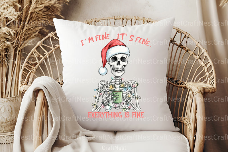 I'm Fine It's Christmas Clipart Bundle 99 - CraftNest - Digital Crafting and Art