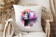 Halloween Cat & Smoky Ghost Clipart Bundle 2 - CraftNest - Digital Crafting and Art