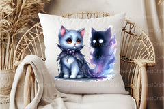 Halloween Cat & Smoky Ghost Clipart Bundle - CraftNest - Digital Crafting and Art