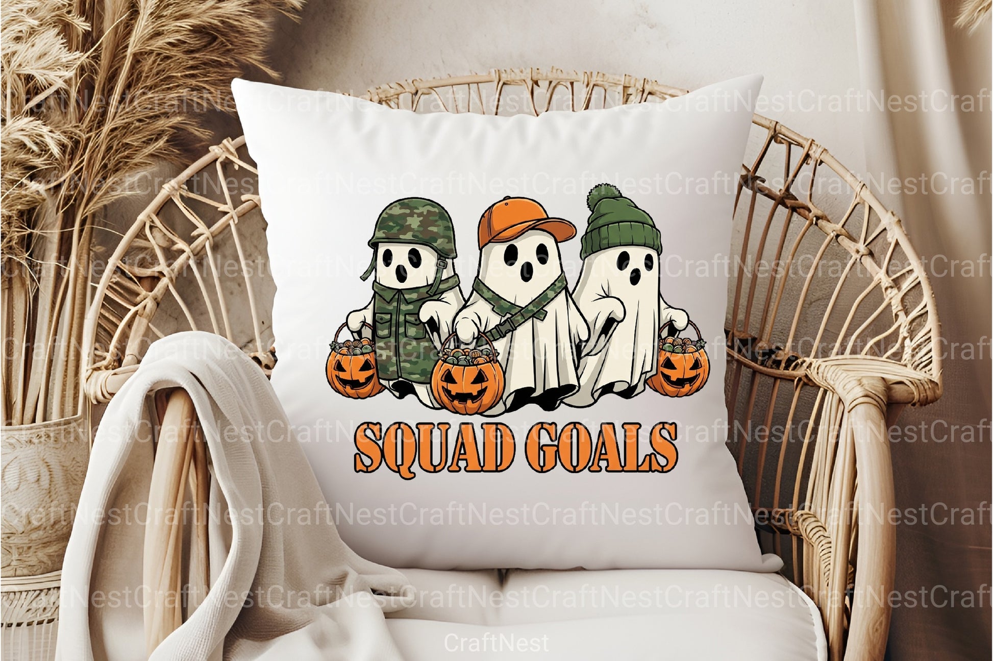 Camo Ghosts Halloween Clipart Bundle - CraftNest - Digital Crafting and Art