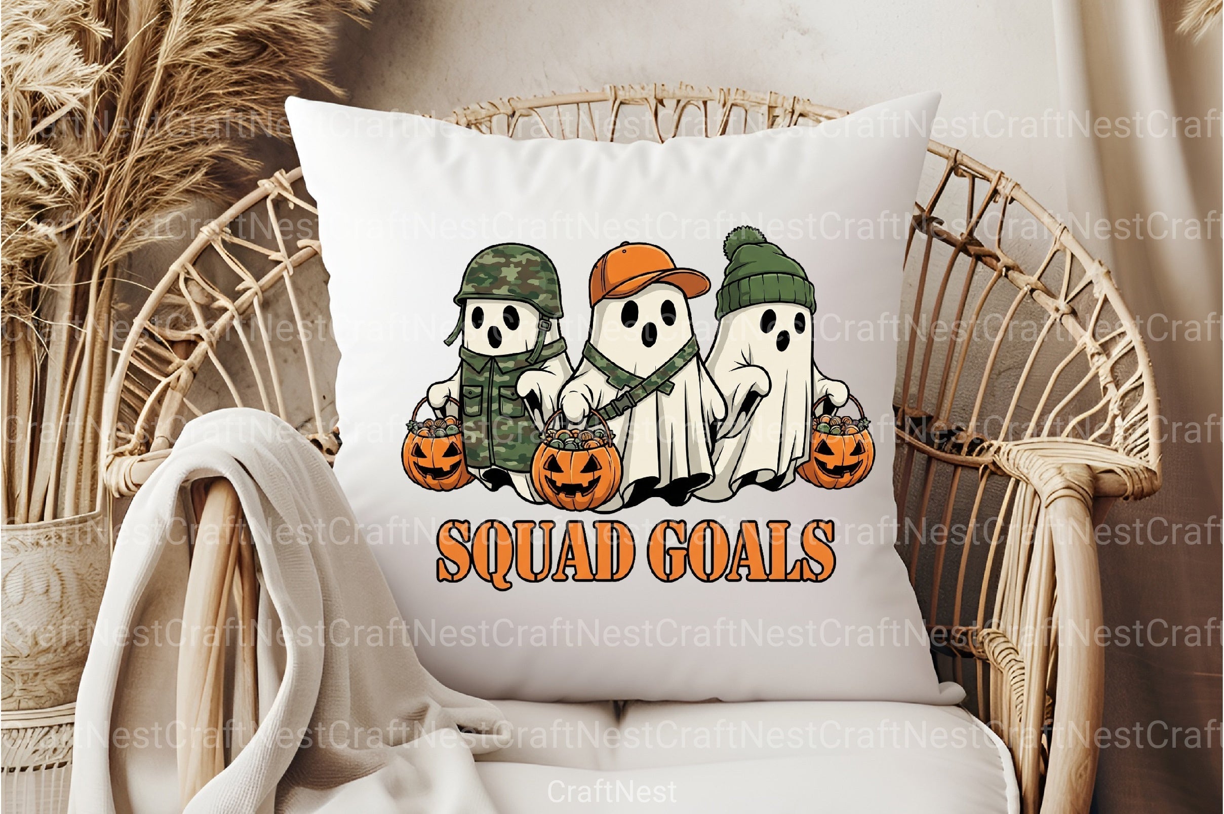 Camo Ghosts Halloween Clipart Bundle - CraftNest - Digital Crafting and Art