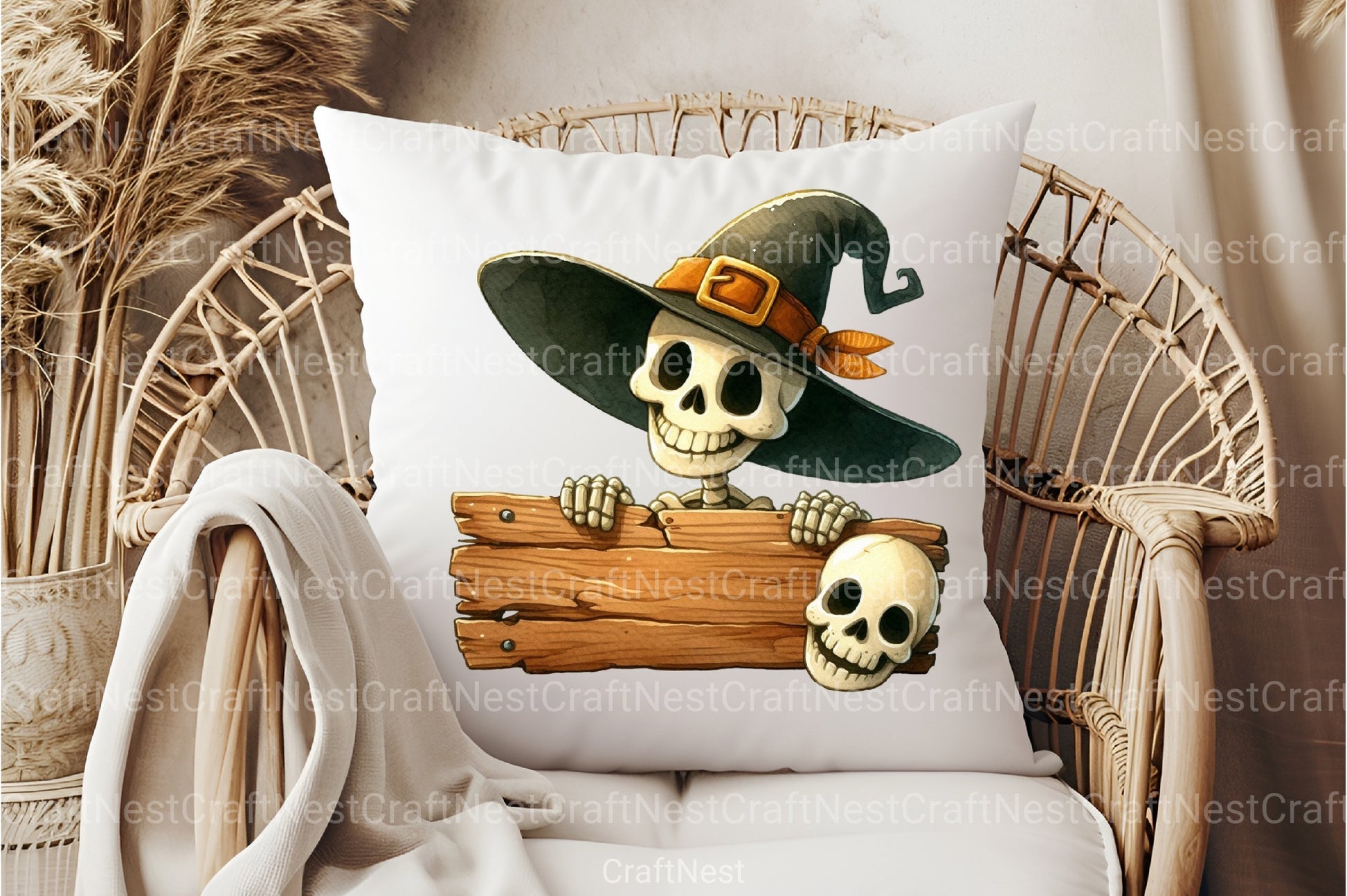 Funny Skeleton Peeking Clipart Bundle 7 - CraftNest - Digital Crafting and Art