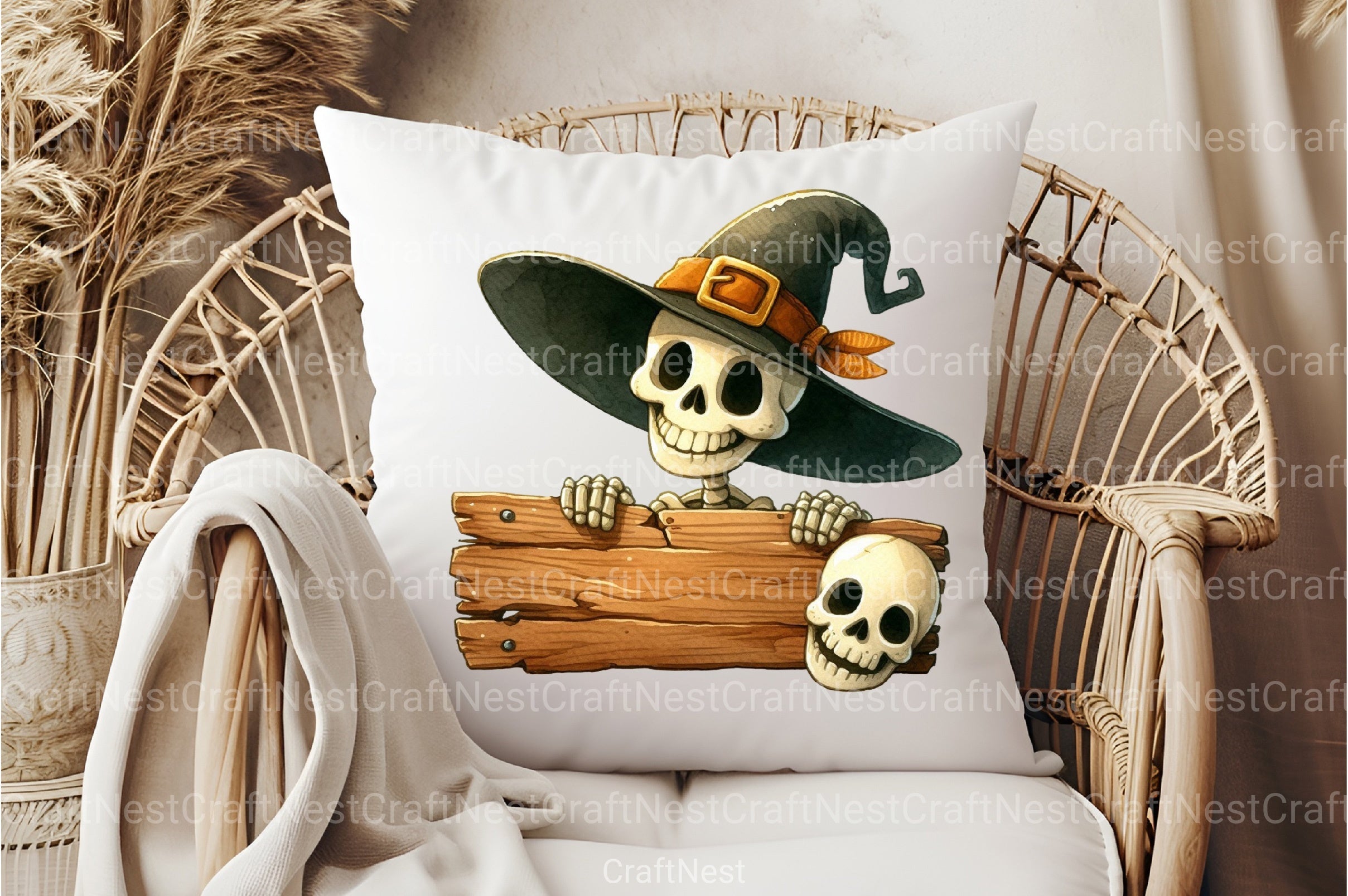 Funny Skeleton Peeking Clipart Bundle 7 - CraftNest - Digital Crafting and Art