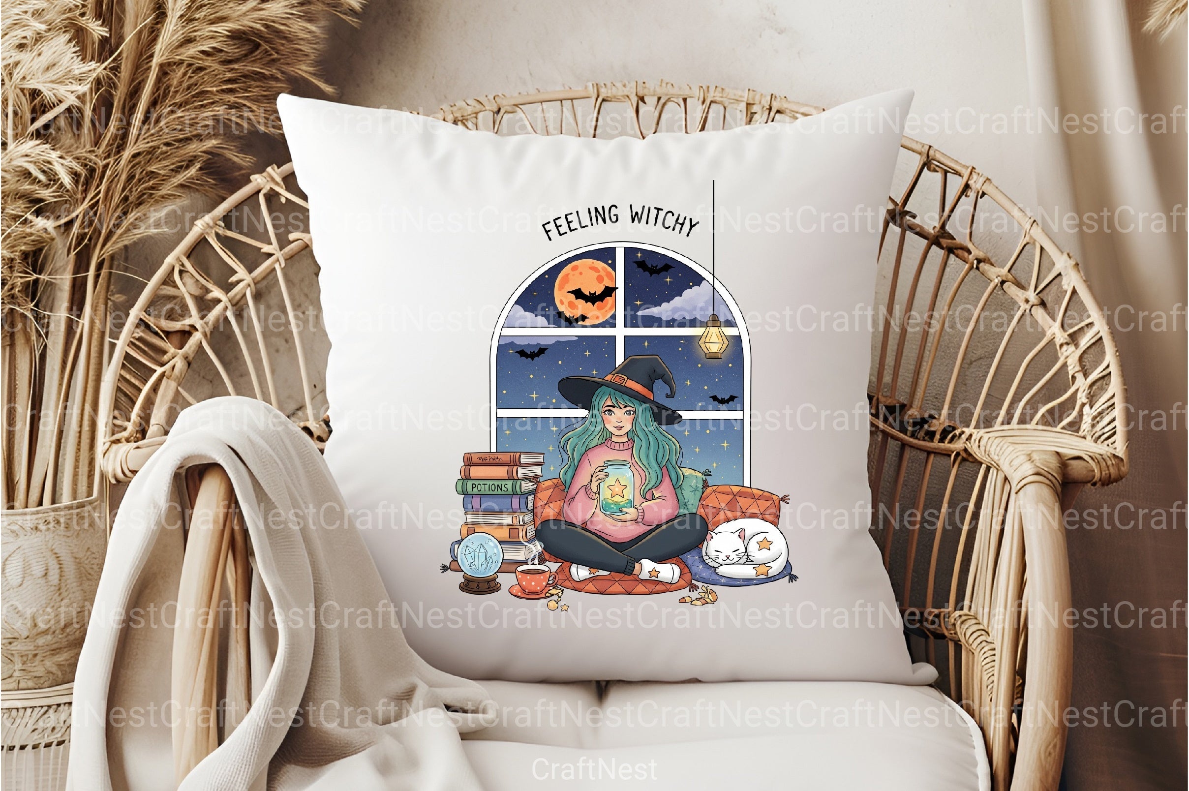 Celestial Witch Clipart Bundle - Witchy Art Collection - CraftNest - Digital Crafting and Art