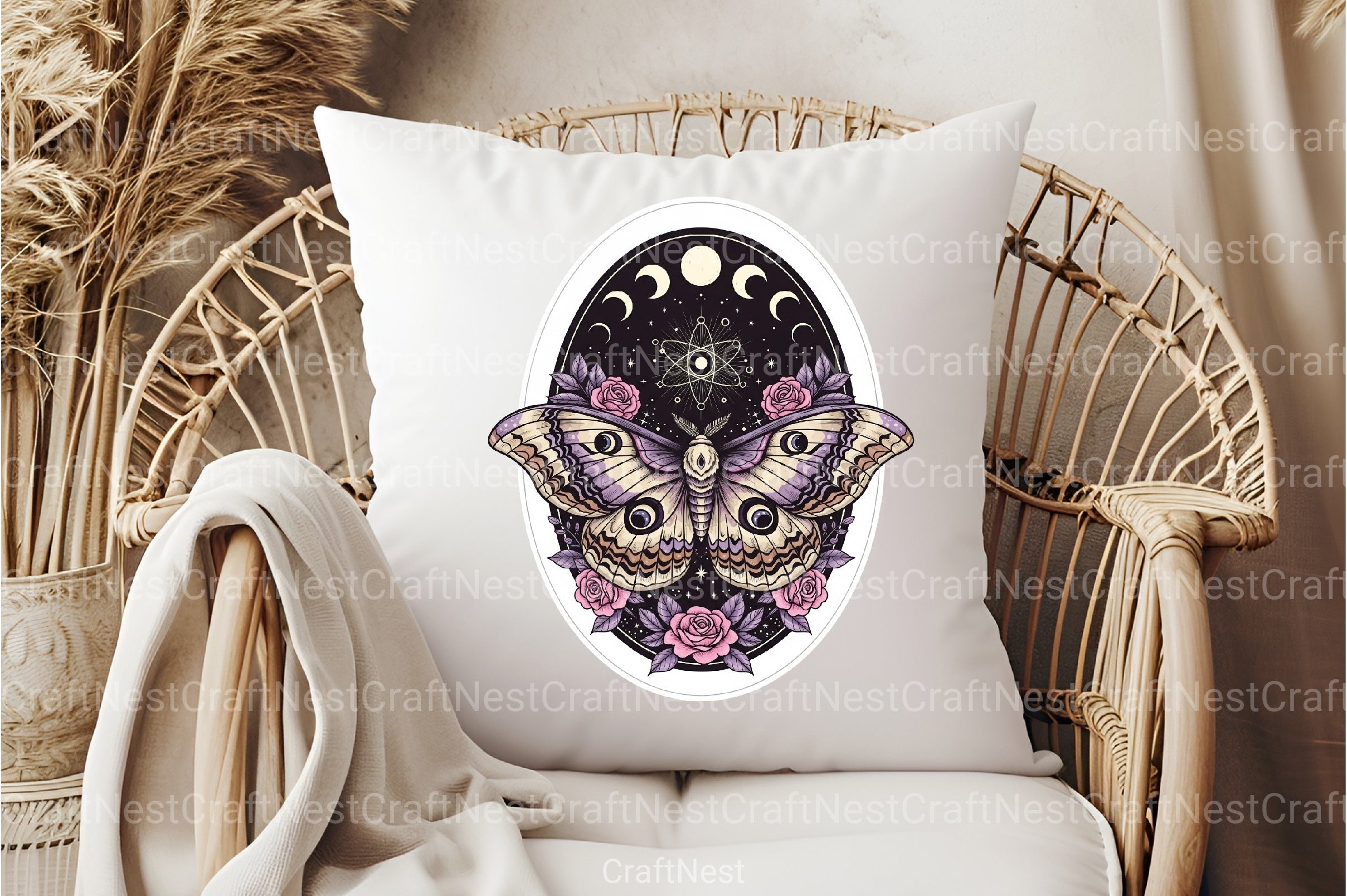 Celestial Lunar Moth Halloween Clipart Bundle - CraftNest - Digital Crafting and Art