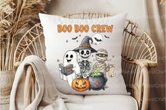 Boo Crew Halloween Nurse Ghost Clipart Bundle - CraftNest - Digital Crafting and Art