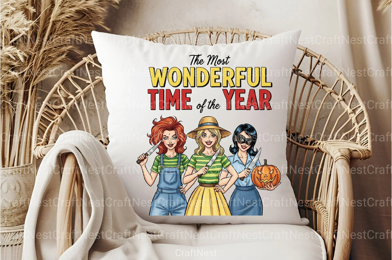 Retro Halloween Vintage Horror Girls Clipart Bundle - CraftNest - Digital Crafting and Art