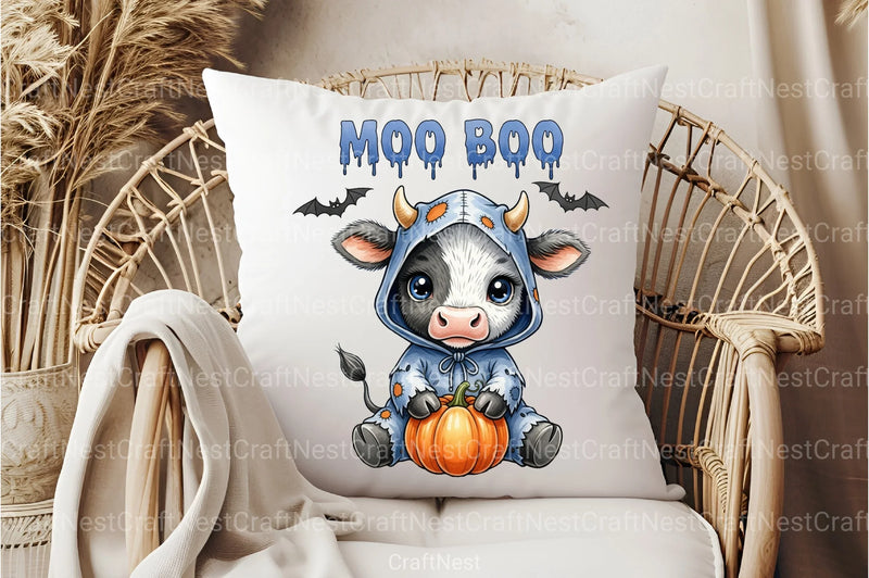 Moo Boo Halloween Cow Clipart Bundle - CraftNest - Digital Crafting and Art