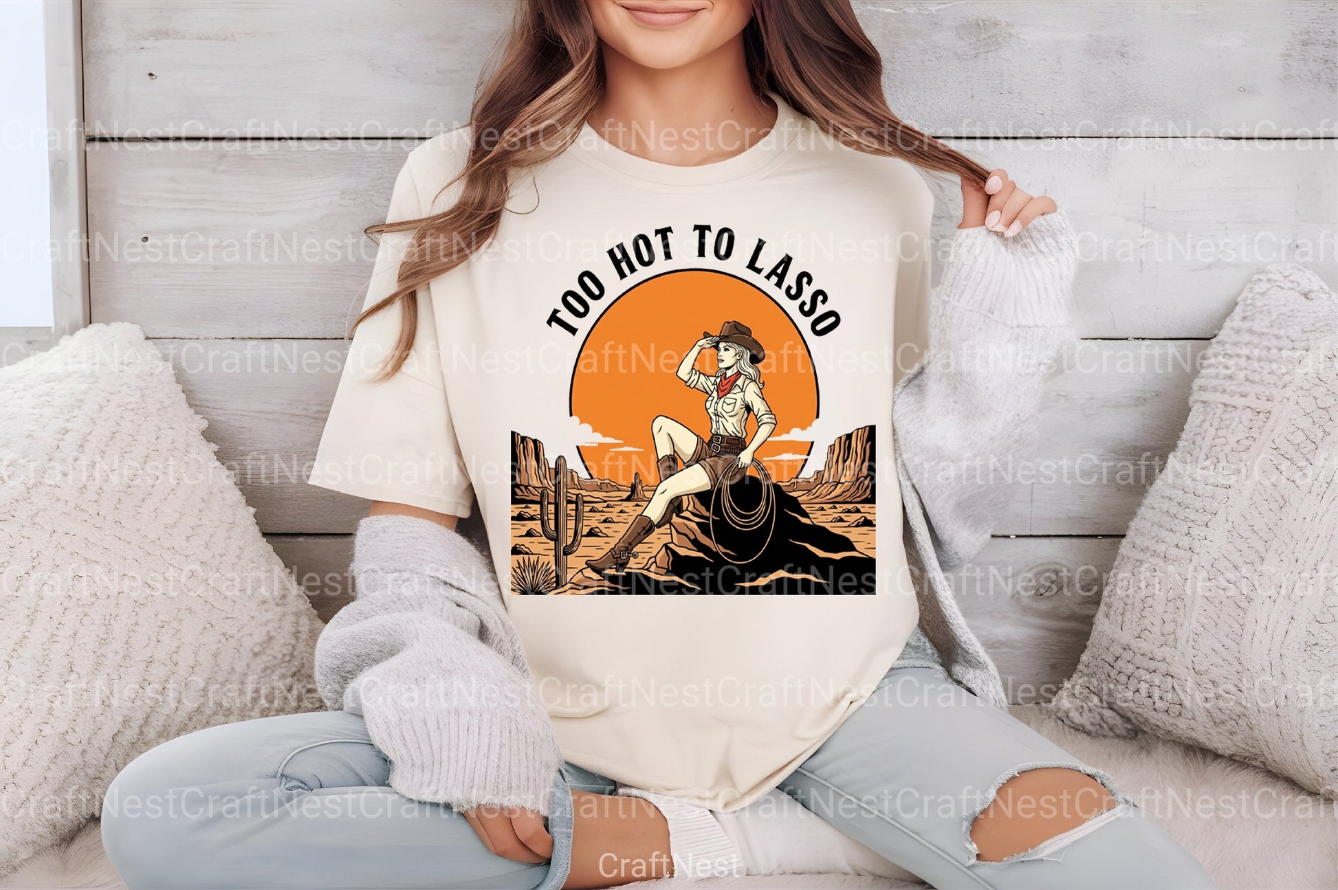 Retro Cowgirl Clipart Bundle: Too Hot to Lasso - CraftNest - Digital Crafting and Art