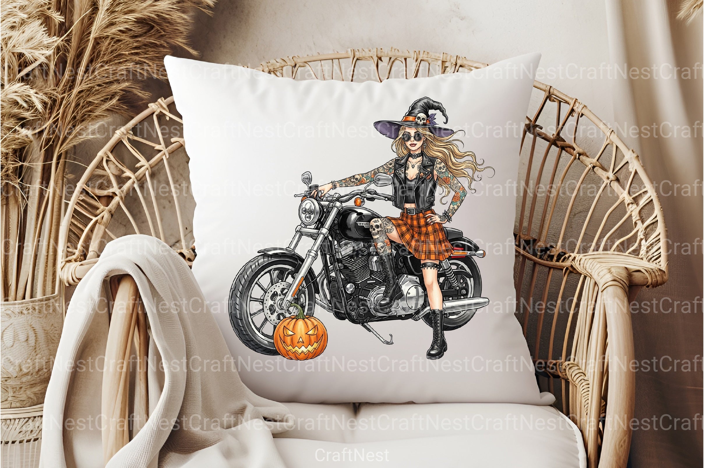 Chibi Toddler Halloween Biker Clipart Bundle - CraftNest - Digital Crafting and Art