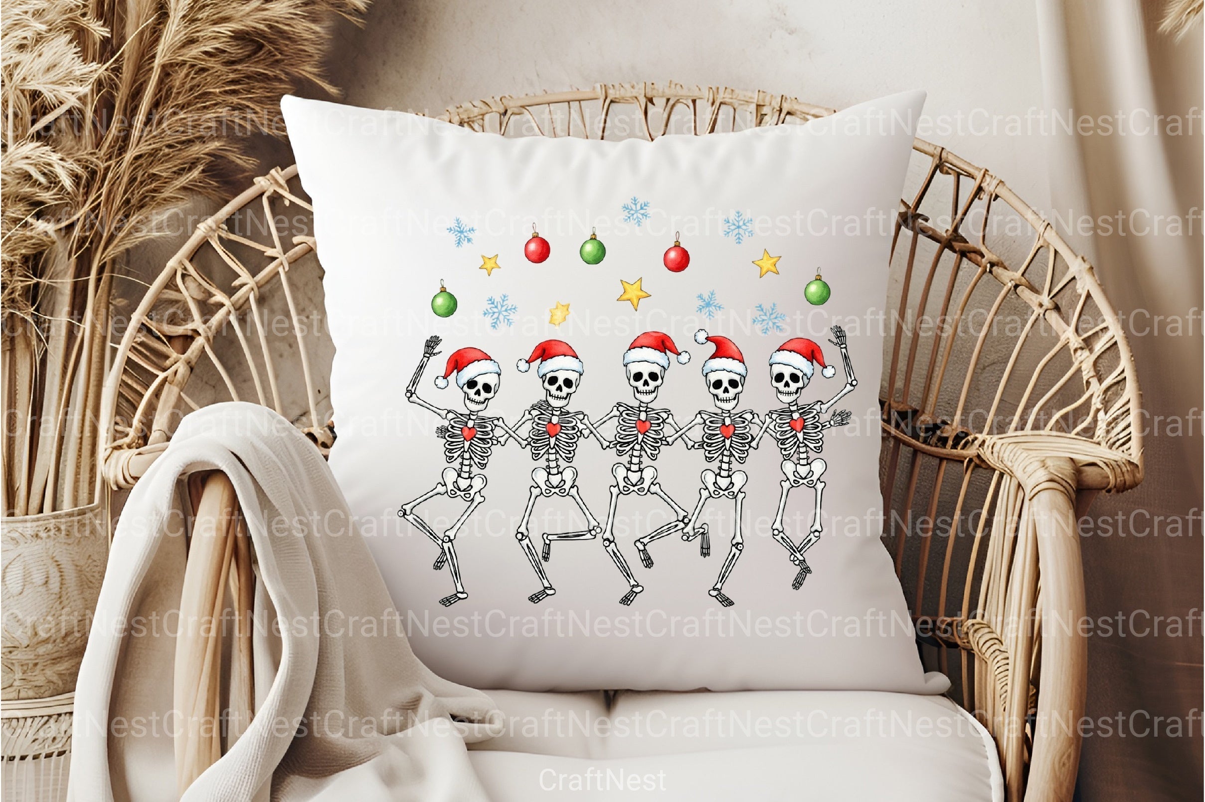 Merry Christmas Dancing Skeletons Clipart Bundle - CraftNest - Digital Crafting and Art