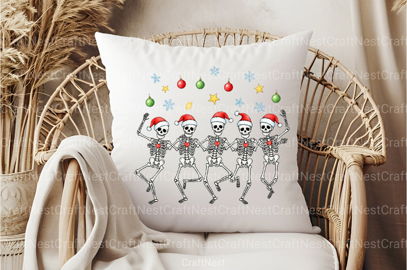 Merry Christmas Dancing Skeletons Clipart Bundle - CraftNest - Digital Crafting and Art