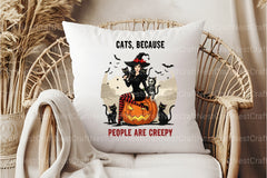 Sarcastic Halloween Cat Witch Creepy Clipart Bundle - CraftNest - Digital Crafting and Art