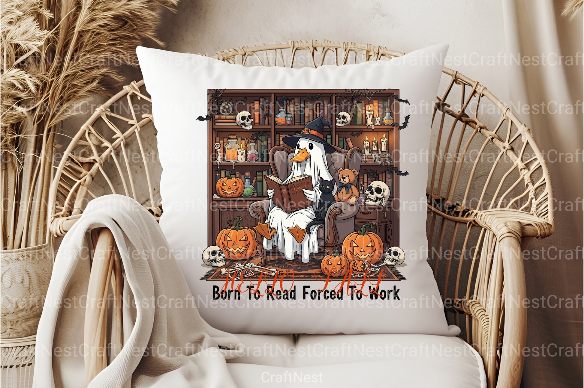 Goose Reading Book Halloween Clipart Bundle - CraftNest - Digital Crafting and Art