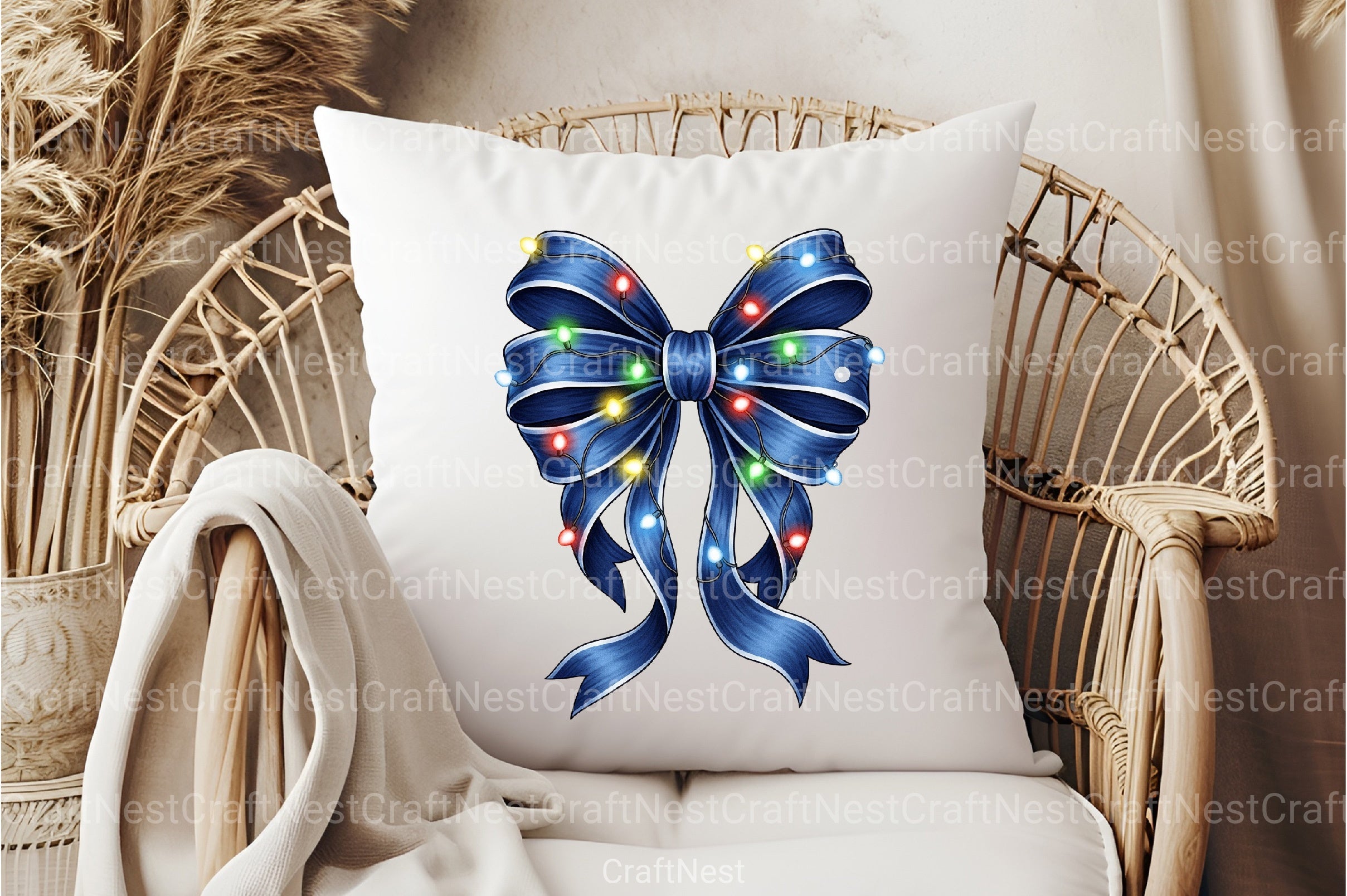 Light Bow Christmas Clipart Bundle - CraftNest - Digital Crafting and Art