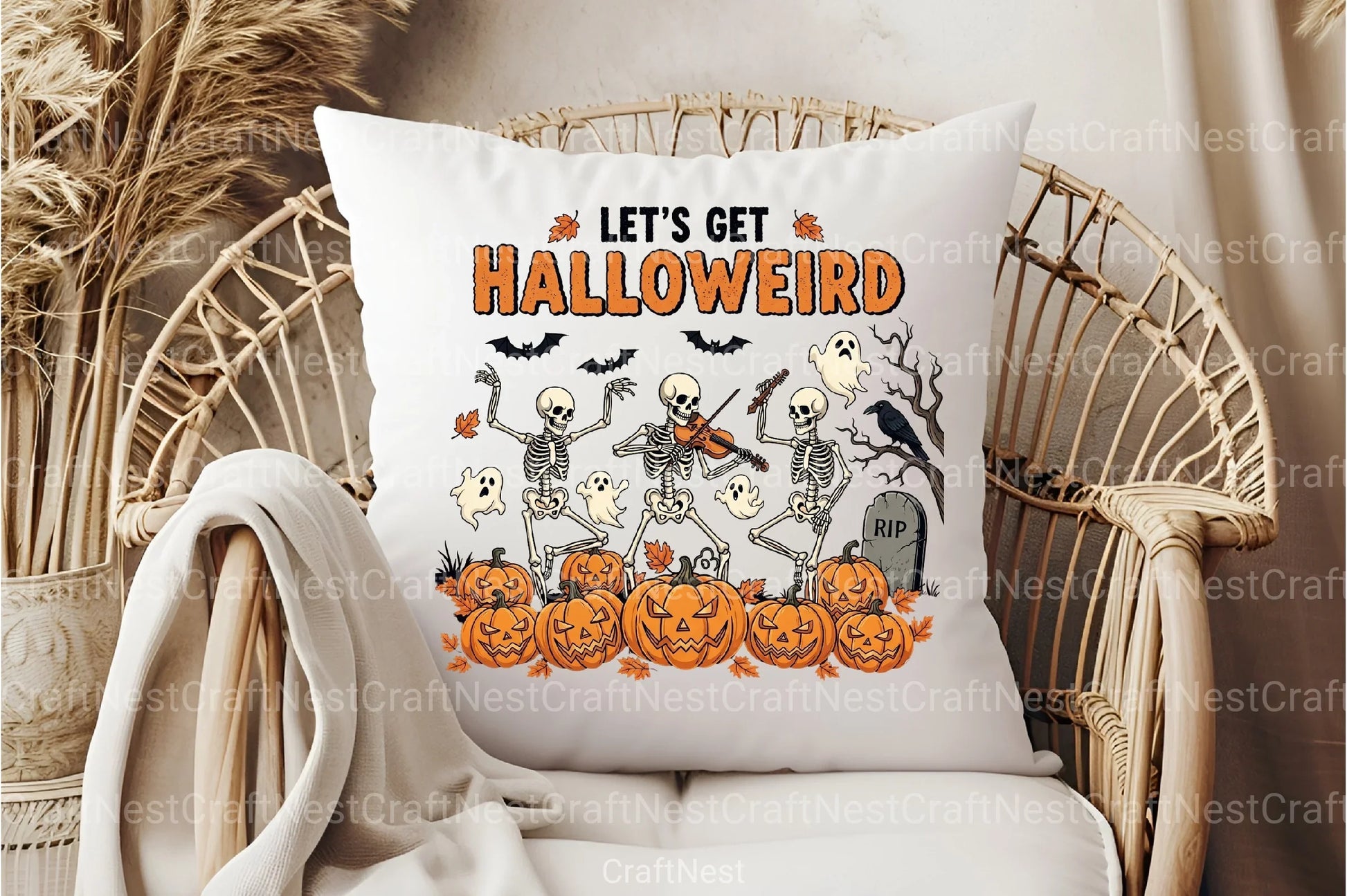 Halloweird Halloween Skeleton Clipart Bundle - CraftNest - Digital Crafting and Art