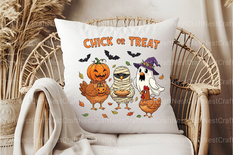 Chick or Treat: Halloween Chicken Clipart Bundle - CraftNest - Digital Crafting and Art