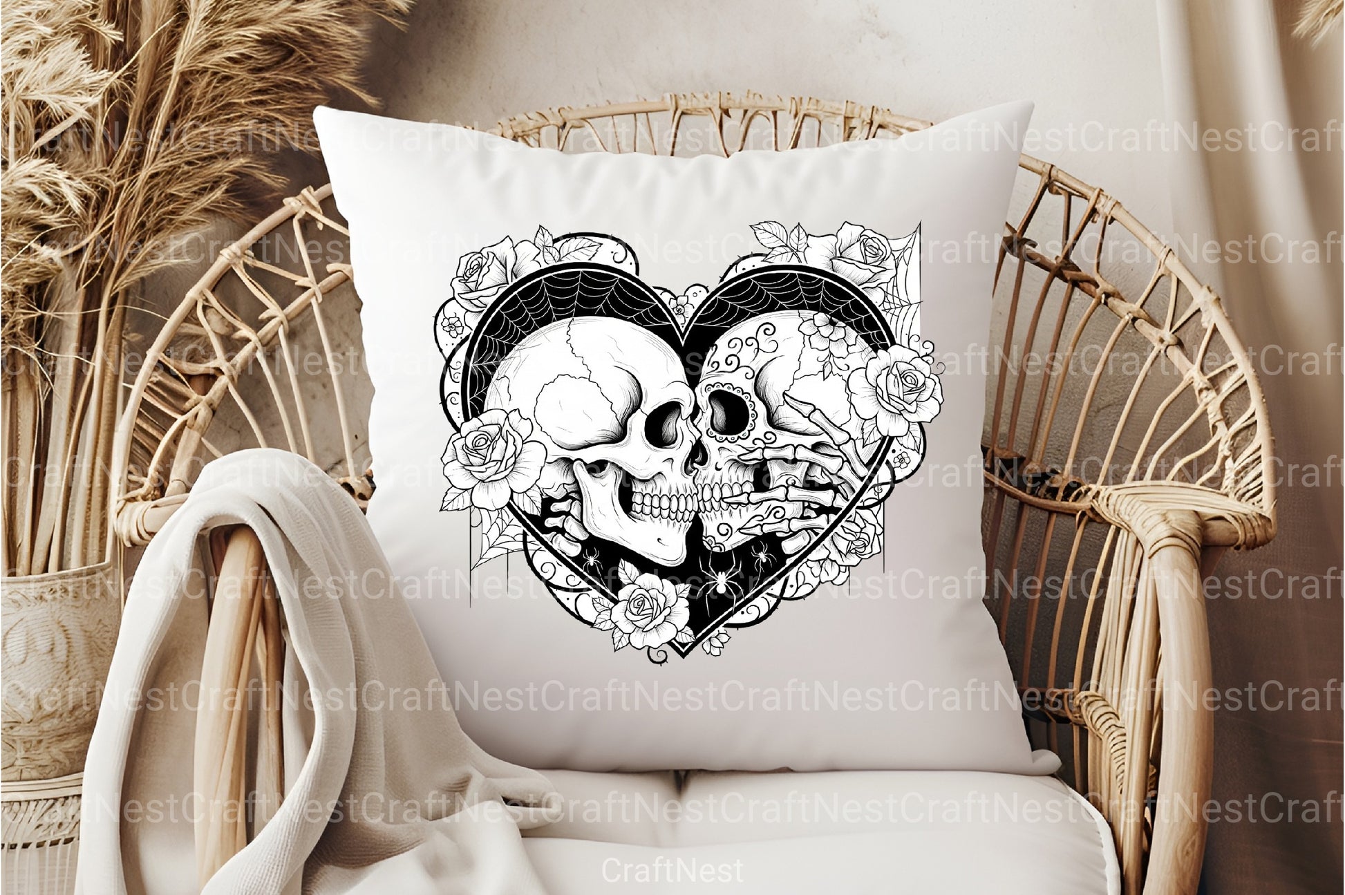 Love Skull Halloween Clipart Bundle - CraftNest - Digital Crafting and Art