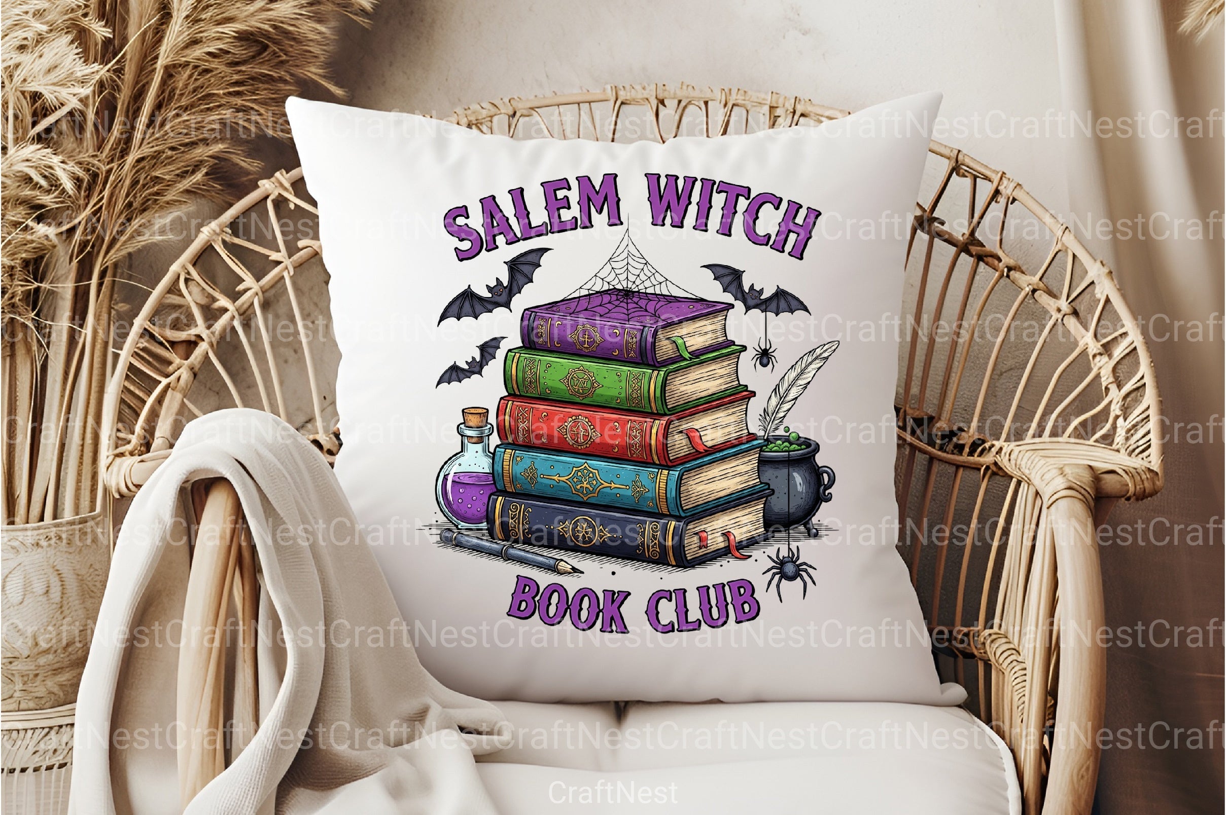 Salem Witch Book Club Halloween Clipart Bundle - CraftNest - Digital Crafting and Art